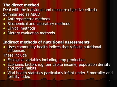 Vital Health Indices and Nutrition .